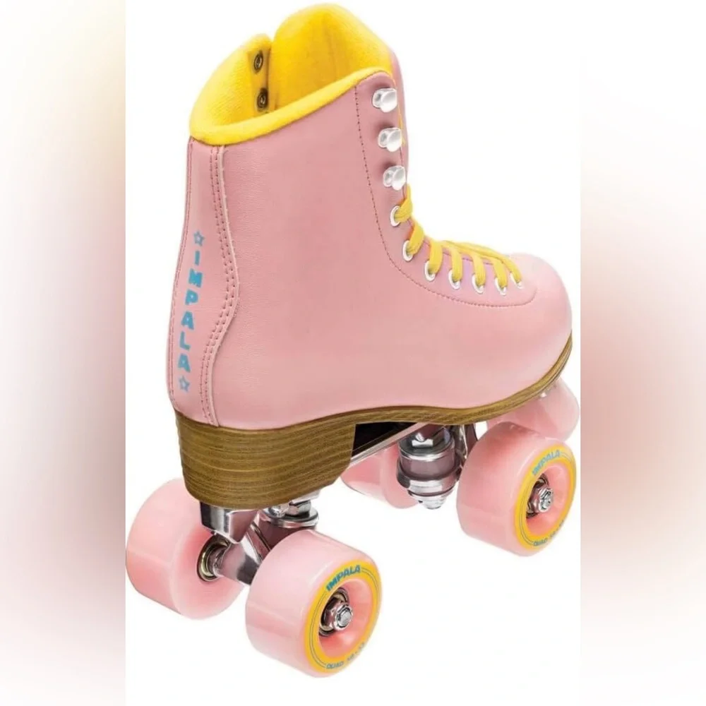 🌸Impala RollerSkates Women's Lace-Up Rollerskates, Pink/Yellow/US 10🌸 - Picture 7 of 8